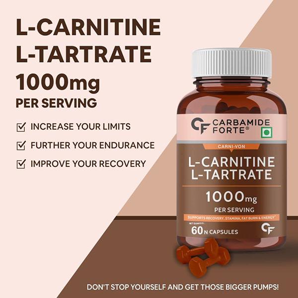 l-carnitine l-tartrate capsules 1000mg Buy CF L-Carnitine L-Tartrate 1000 mg Veg Capsule 60's Online at Discounted  Price