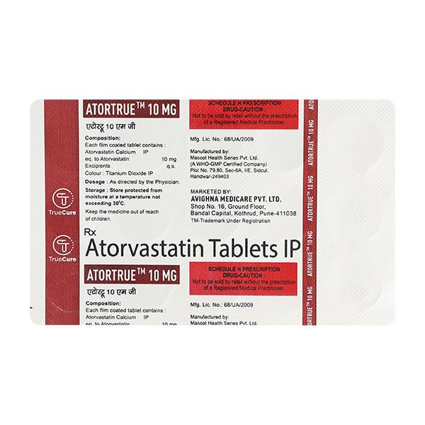 ATORTRUE 10 Tablet 15's Price, Uses, Side effects, Substitutes | Netmeds