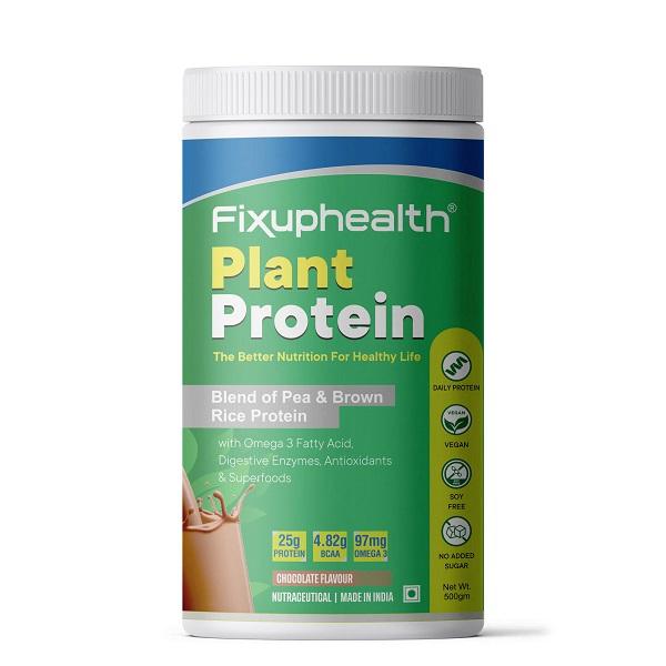 FixUpHealth Plant Protein - Chocolate Flavour 500 gm
