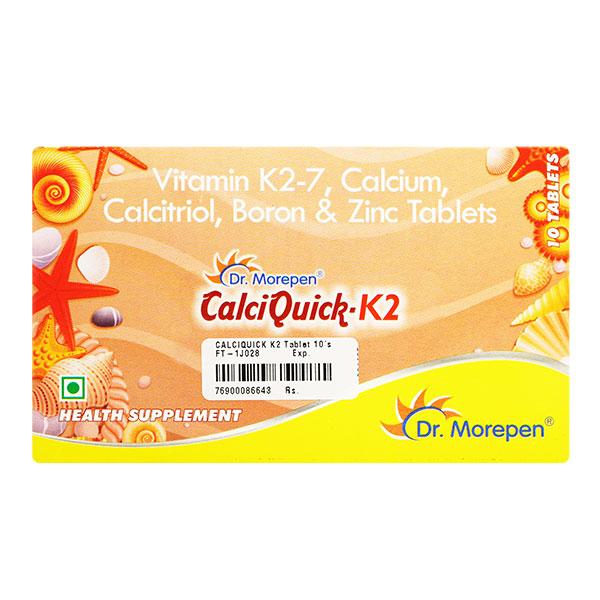 CALCIQUICK K2 Tablet 10's Price, Uses, Side effects, Substitutes | Netmeds