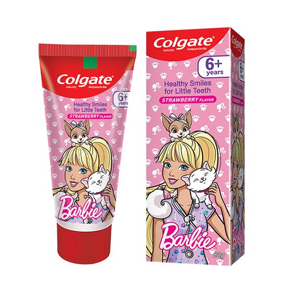 Buy Colgate Kids Barbie (6+ Years) Toothpaste - Strawberry Flavor 80 gm ...