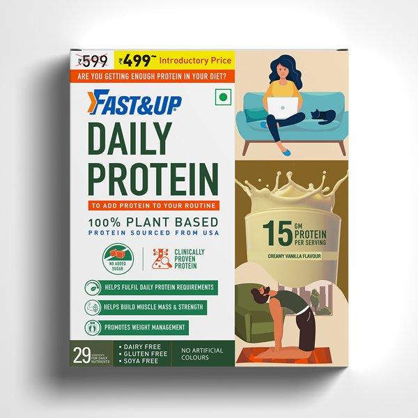 Fast&Up Daily Protein Powder - Creamy Vanilla Flavour 150 gm Online at ...