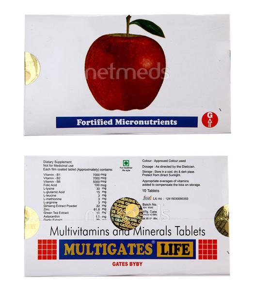 Multigates Life Tablet 10'S : Uses, Side Effects, Price | Netmeds