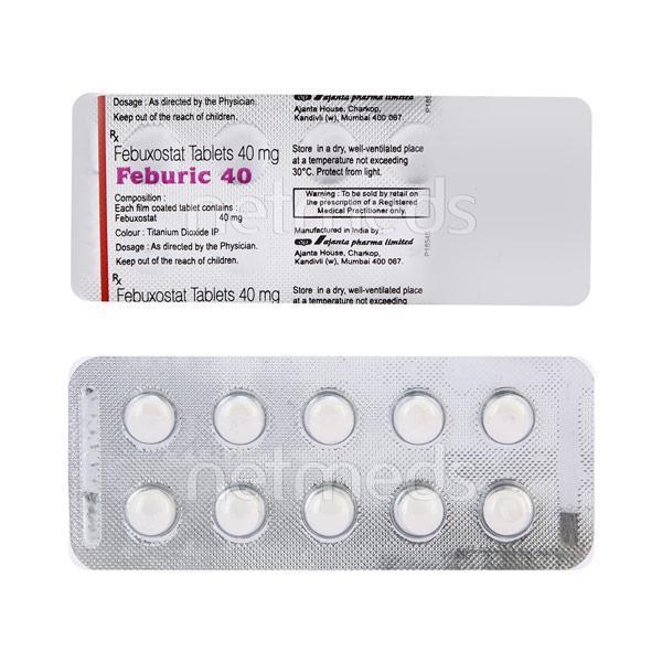 Feburic 40mg Tablet 10'S Price, Uses, Side effects, Substitutes | Netmeds