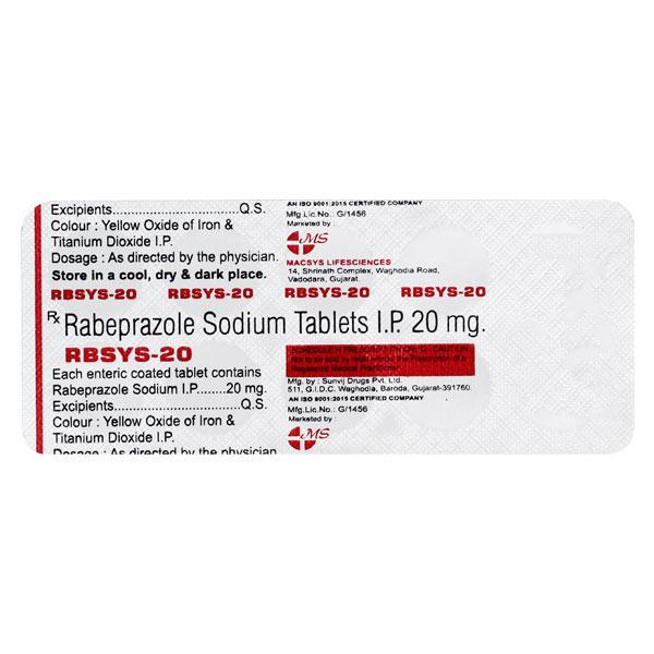Buy RBSYS 20 Tablet 10's Online at Upto 25% OFF | Netmeds