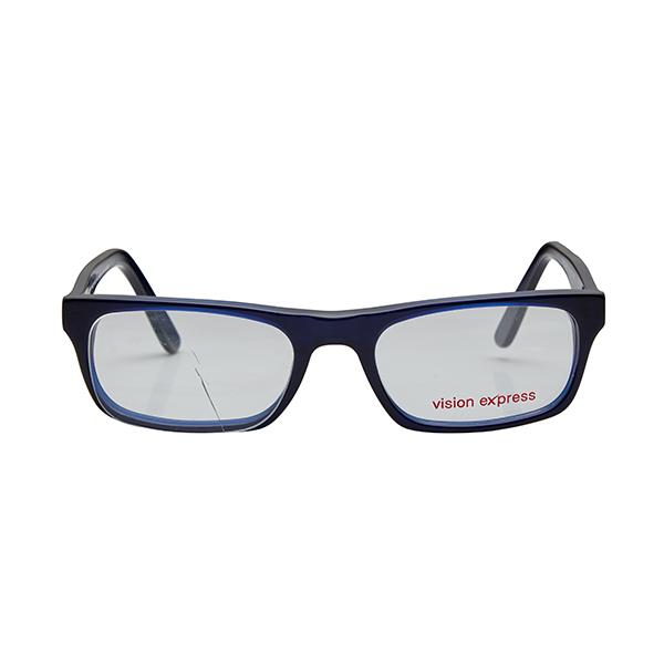 Buy Vision Express 29428 Blue Rectangle Eyeglasses (Including Anti ...