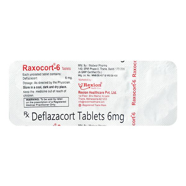 Buy RAXOCORT 6 Tablet 10's Online at Upto 25% OFF | Netmeds