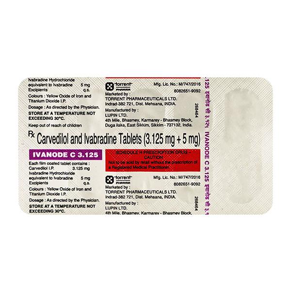 Buy IVANODE C 3.125 Tablet 10's Online at Upto 25% OFF | Netmeds