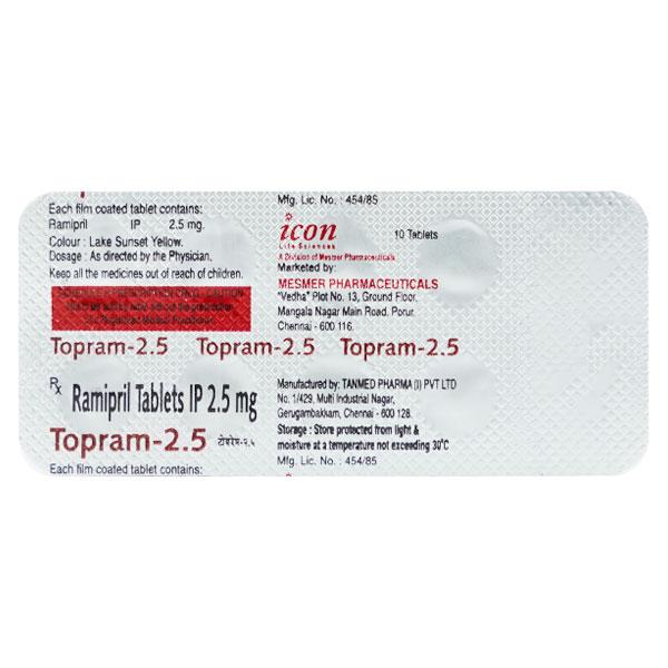 Buy TOPRAM 2.5mg Tablet 10's Online at Upto 25% OFF | Netmeds
