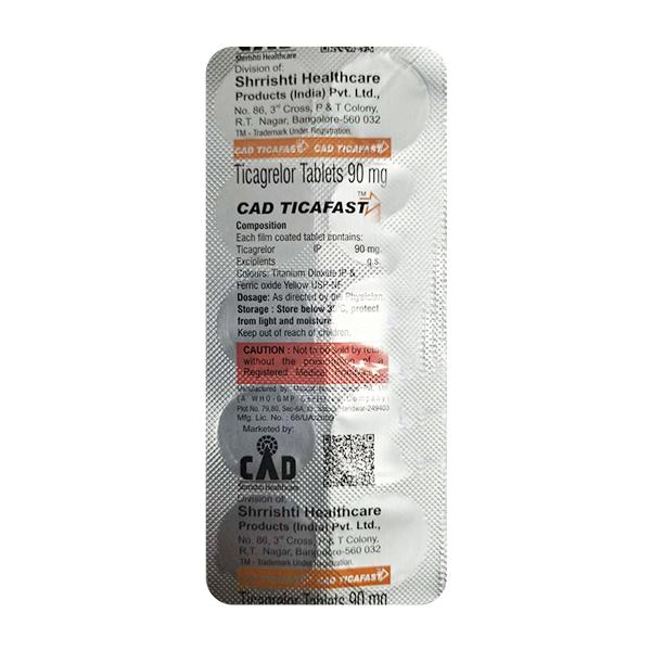 CAD TICAFAST Tablet 10's Price, Uses, Side effects, Substitutes | Netmeds