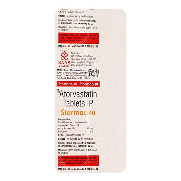 STORMAC 40mg Tablet 10's