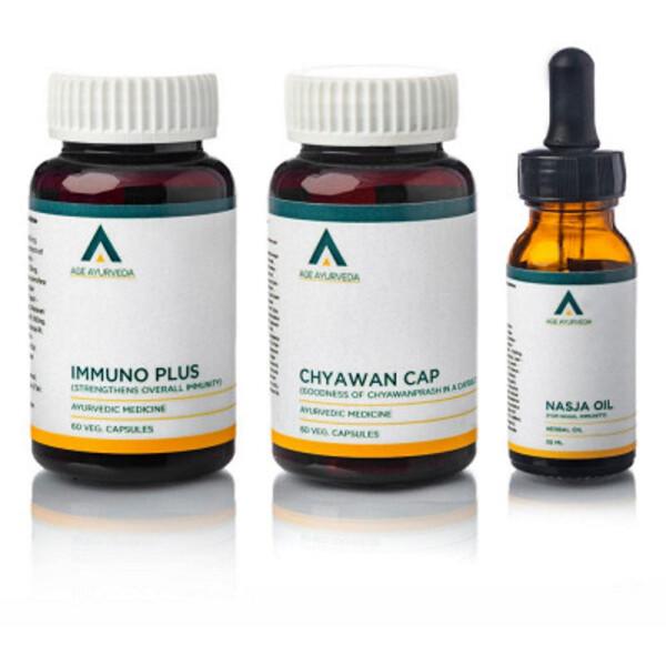 Age Ayurveda Sugar Free Immunity Kit (Immuno Plus Veg.Capsule 60's ...
