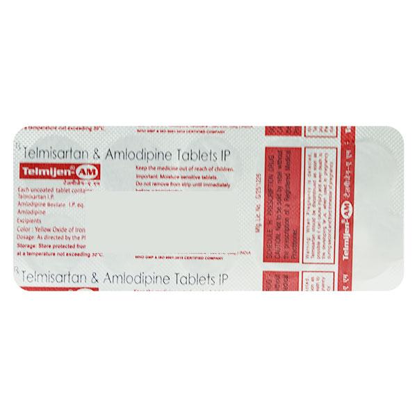 TELMIJEN AM Tablet 10's Price, Uses, Side effects, Substitutes | Netmeds