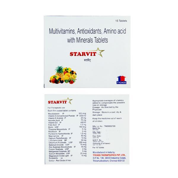 Starvit Tablet 15'S Price, Uses, Side effects, Substitutes | Netmeds