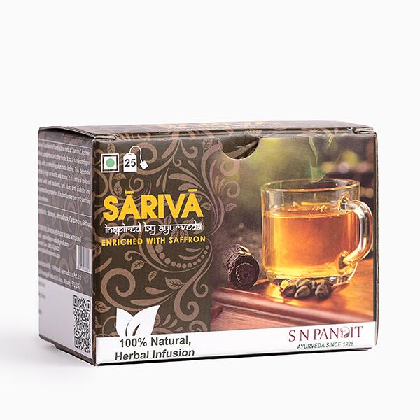 S N Pandit Sariva Tea Bags - Saffron 25's