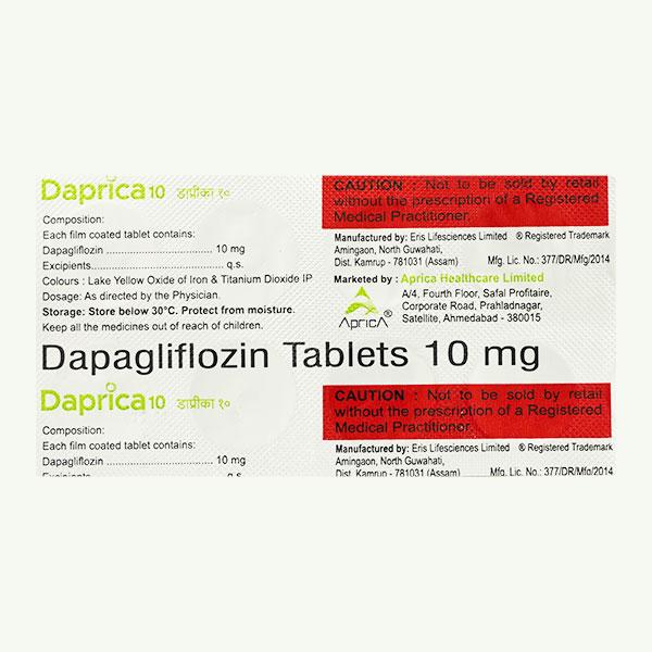 DAPRICA 10 Tablet 10's : Price, Uses, Side Effects | Netmeds