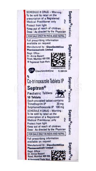 Septran Paediatric Tablet 10'S