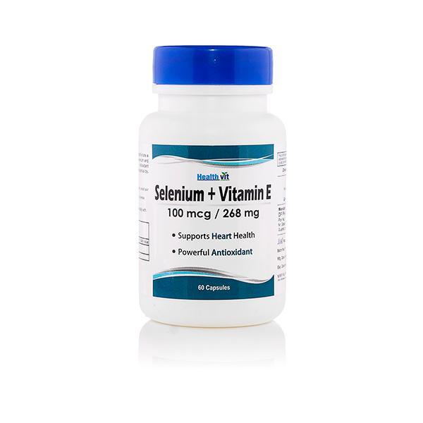 HealthVit Selenium 100Mcg + Vitamin E Capsules 60's online at best ...