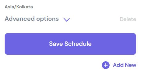 Save Schedule