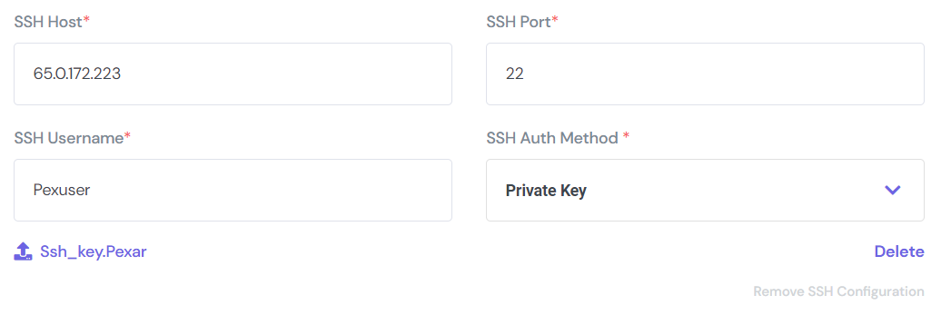 Ssh Host and Port