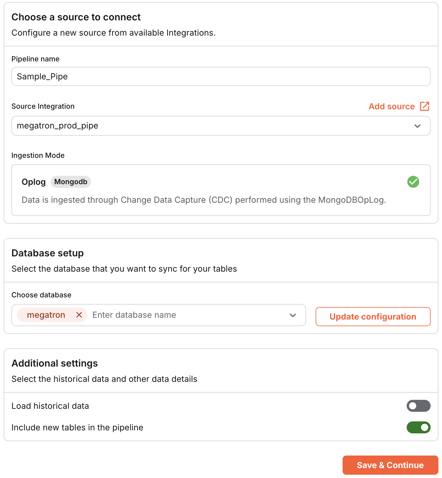 Pipe Configure Source