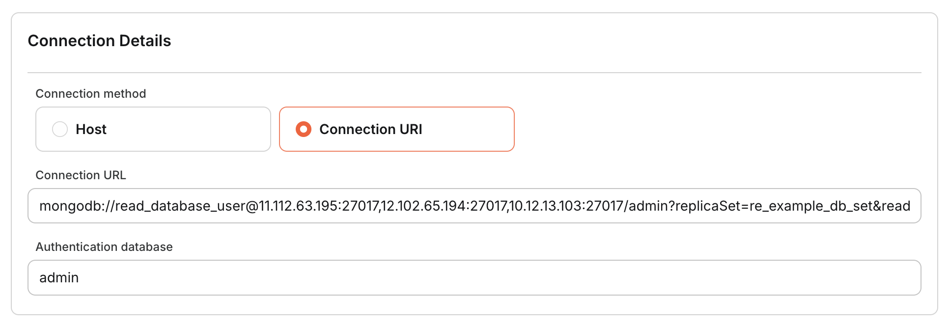 Standard Connection String