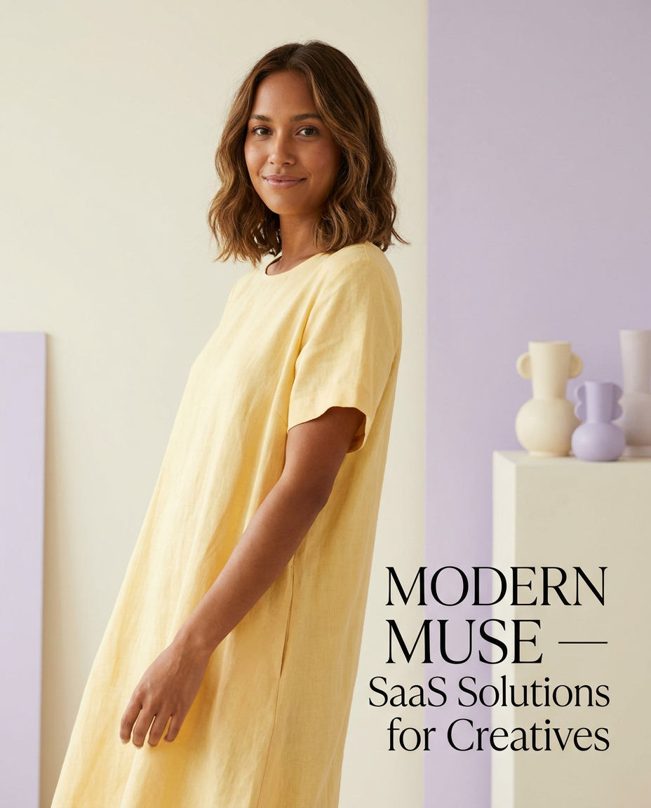 Fashion editorial UGC creator templates including yellow dress and casual blue scenes