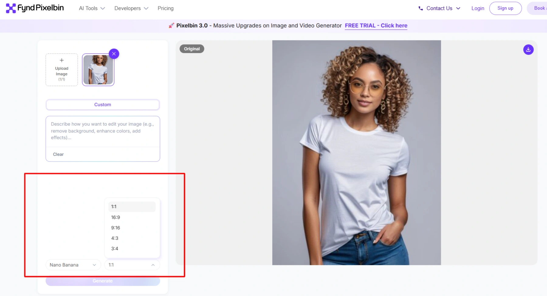 Log in to Pixelbin and open the console