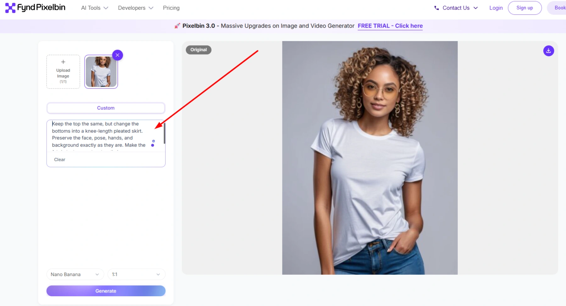 Log in to Pixelbin and open the console