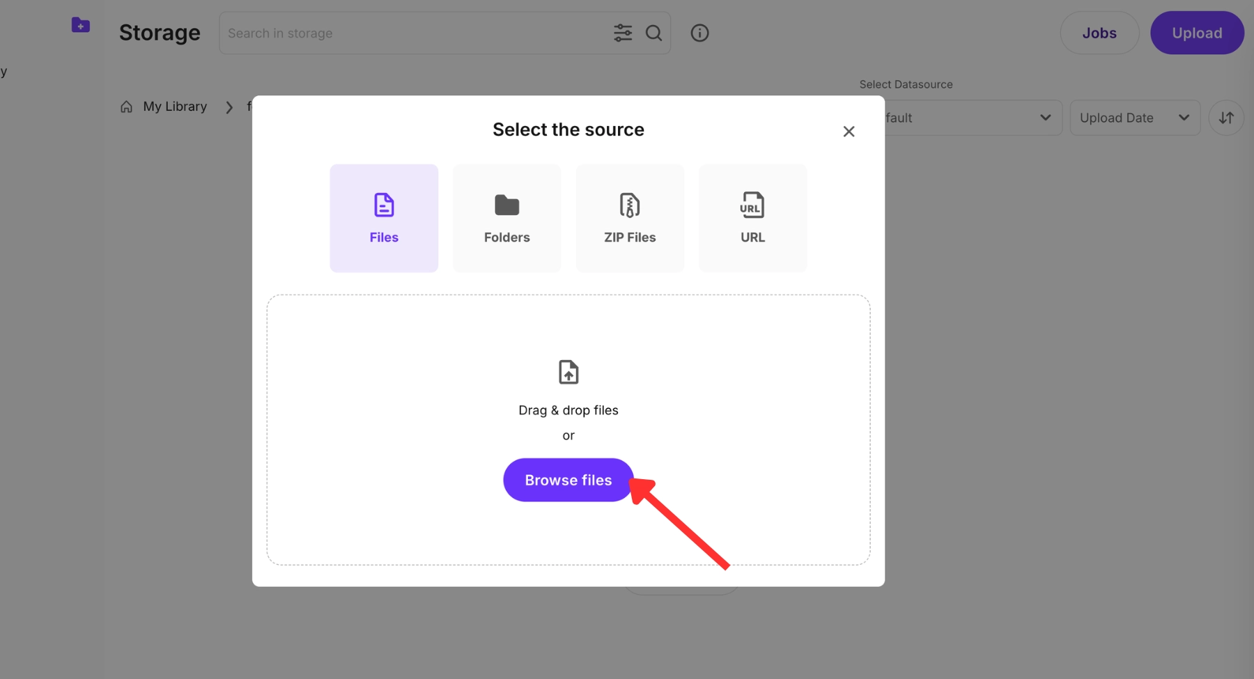 Upload images folders or ZIP files to Pixelbin