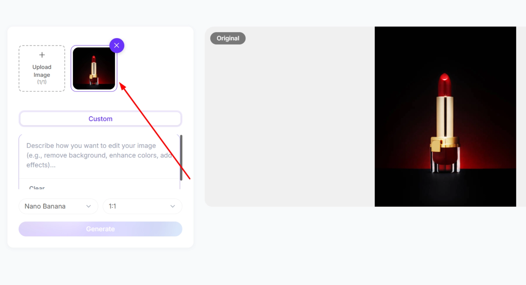 Log in to Pixelbin and open the console