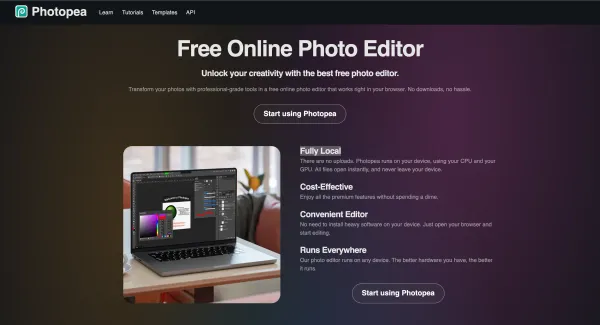 Pixelbin vs Photopea for AI editing and product photos