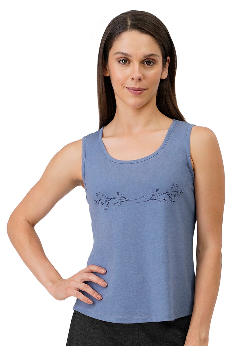 Cotton Blend Sleep Tank - Tempest