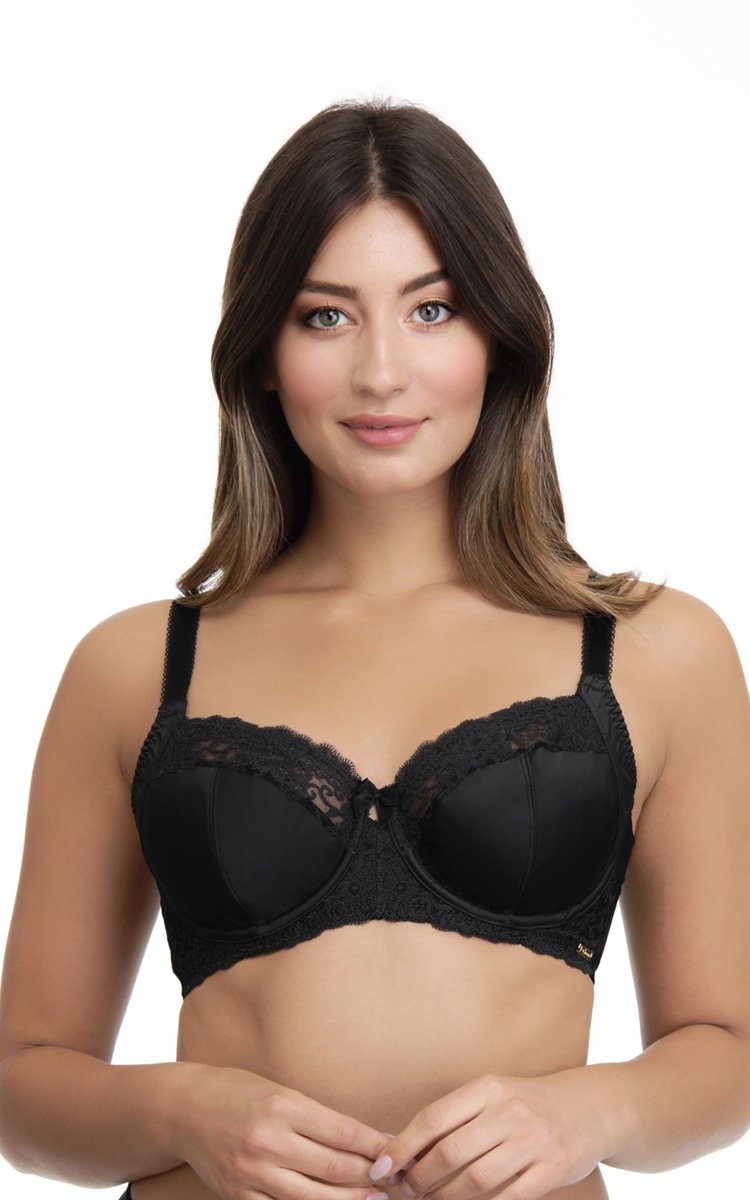 Ultimo Vintage Floral Non-Padded Wired Bra - Black